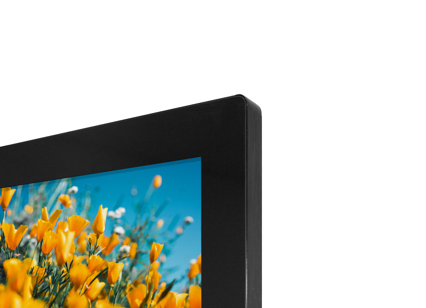Close up digital screen corner