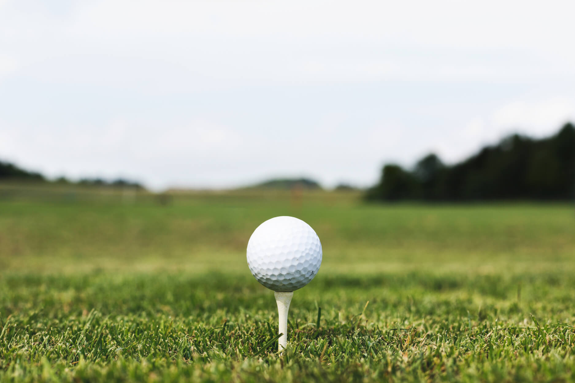 Golf ball on a tee