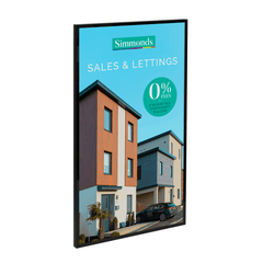 A wall mounted advertising display screen looks great in any business