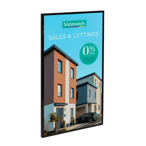 A wall mounted advertising display screen looks great in any business